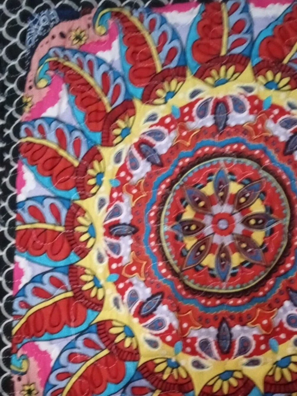 Set of Two Boho Madala & Moroccan Trellis Standar Pillowcases - Vibrant Colors